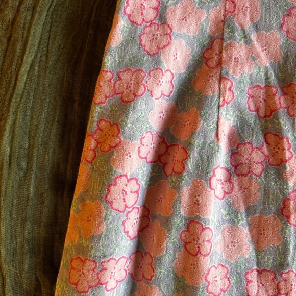 Vintage Lilly Pulitzer Floral Pink and Green Shift size 2 - Picture 8 of 9